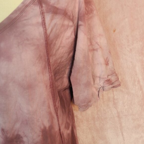 Collegiate Outfitters Womens Purple Tie Dye Cotton Short Sleeve Shirt Size Small - Picture 3 of 6